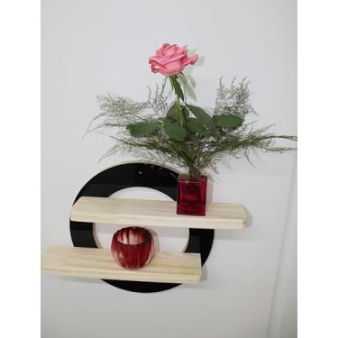 Imagem de Prateleira Decorativa Moderna (Preto, Médio)