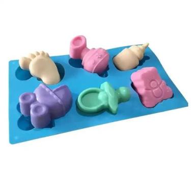 Imagem de Forma De Silicone Carrinho De Bebê, Mamadeira, Chupeta - Mix&Variedade