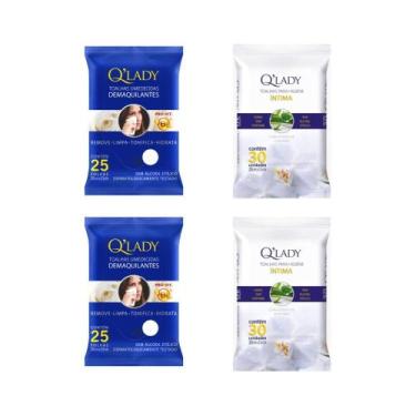 Imagem de Combo Q Lady 2 Un Toalha Demaquilante + 2 Un Toalha Higiene Íntima