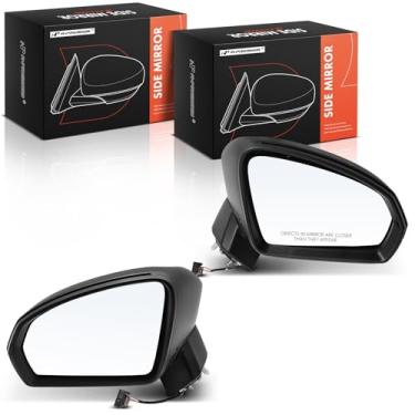 Imagem de A-Premium Par (2) espelhos retrovisores elétricos do lado do motorista e do passageiro - compatível com Volkswagen Taos 2022 2023 2024 - Espelho retrovisor externo externo não aquecido dobrável manual