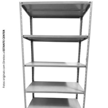 Imagem de Estante De Aço Com 5 Prateleiras De 40cm - Até 150kg Premium - Estante