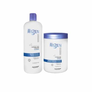 Imagem de Kit Shampoo e Máscara Nutritive Alfaparf Real Rigen 1 Litro - Alfaparf