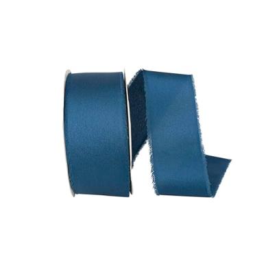 Imagem de Reliant Ribbon Fita de toque de seda com borda desgastada, azul-marinho claro