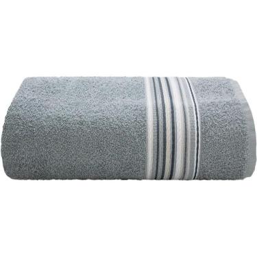 Imagem de Toalha de Banho Vegas 98% Algodão 2% Poliéster 62x130cm Cinza - Camesa