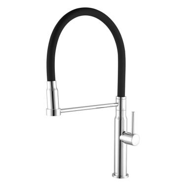 Imagem de Torneira De Mesa Flexível Meber 1178 C 75 Minimal Preta E Cromada