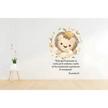 Imagem de Adesivo De Parede Leãozinho - Jeremias 1:5