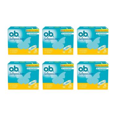 Imagem de Absorvente Ob Com 10Un Medio Sempre Livre - Kit Com 6Un