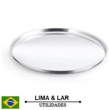 Imagem de Forma de pizza 8 pedaços média alumínio reforçado - Lima Formas