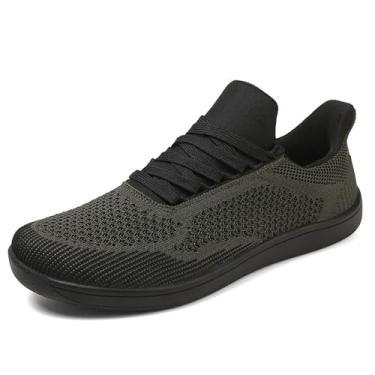 Imagem de Bestgift Sapatos de ciclismo masculinos e femininos esportivos fitness pular corda de pular sapatos casuais de bico largo, Verde militar, 42 BR