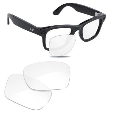 Imagem de Glintbay Lentes de óculos de sol de substituição compatíveis com lentes transparentes Ray-Ban RW4006 para armações Meta Wayfarer de 50 mm
