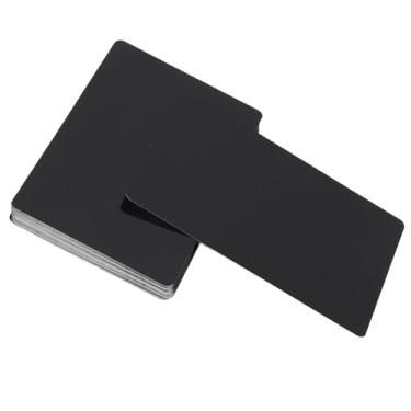 Imagem de Cartão de Visita de Metal, Pacote de 50 Gravação de Liga de Alumínio Portátil Cartão Portátil para Eventos de Rede, Reuniões de Clientes