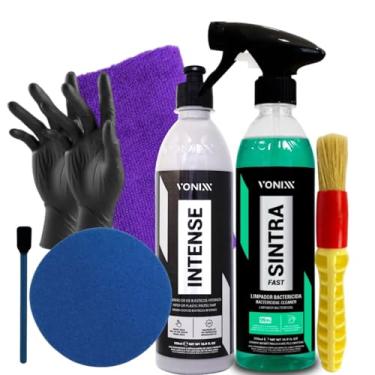 Imagem de Kit Limpeza Automotiva Vonixx Sintra Fast e Intense, com Aplicadores, Pano e Pincel