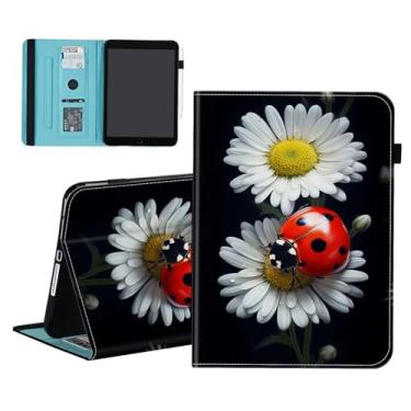 Imagem de smauncucn Capa para Samsung Galaxy Tab A9+/A9 Plus 27.9 cm 2023 (SM-X210/X216/X218), carteira de couro PU com suporte multiângulo com despertar/hibernar automático, joaninha em margarida
