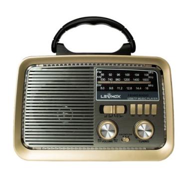 Imagem de Caixa de Som Retrô Estilo Vintage Bluetooth com Rádio Antigo FM AM SW 