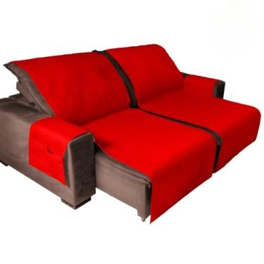 Imagem de Protetor Capa De Sofá Impermeável 1,80m x 2,40m Matelado Para Sofá Retrátil(Vermelho)
