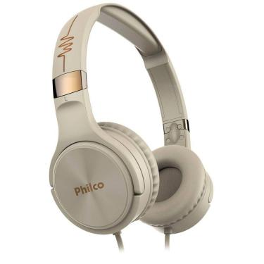 Imagem de Fone De Ouvido Com Fio Headphone Philco - C/ Microfone Bege
