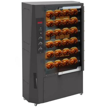 Imagem de Forno Assador Rotativo a Gás GLP para 30 frangos Saro CH30 Churrasqueira