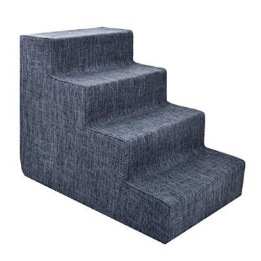 Imagem de Best Pet Supplies Escadas e degraus para cães - degraus de espuma para cães e gatos pequenos, suporte antiderrapante para degraus para animais de estimação equilibrado, rampa para cães, sem montagem,