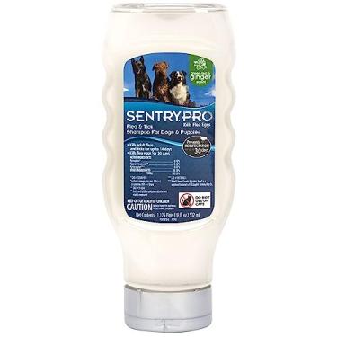 Imagem de Shampoo Sentry Pro para pulgas e carrapatos para cães, livre de pulgas, carrapatos e outras pragas, aroma de gengibre, 530 ml