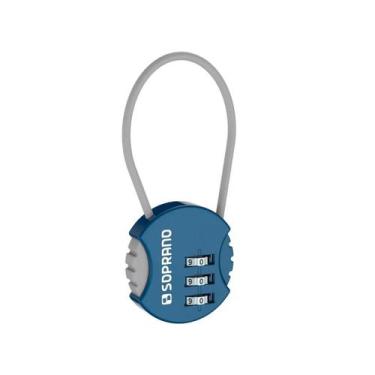 Imagem de Cadeado soprano segredo azul z35 blister, AMARELO