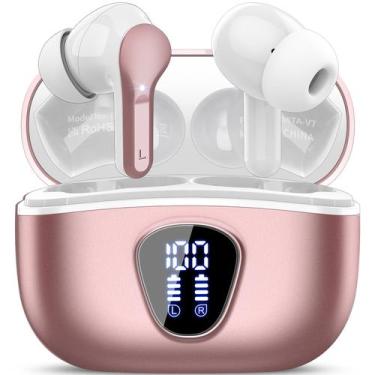 Imagem de Fones de ouvido sem fio BESNOOW Bluetooth 5.4 HiFi Stereo IP7 Rose Gol
