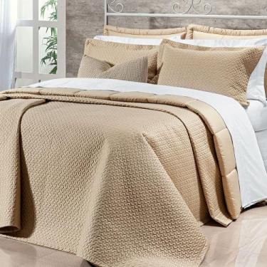 Imagem de Colcha Cobre Leito Super King 100% Algodão Egípcio Percal 400 Fios 3 p