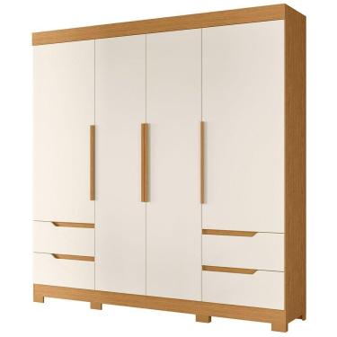 Imagem de Guarda Roupa Vivacce 4 Portas E 4 Gavetas Albatroz Cinamomo/off White ()