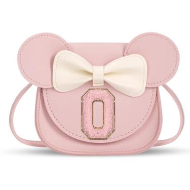 Imagem de Hincoo Bolsa infantil, bolsa para meninas pequenas, Letra rosa, O