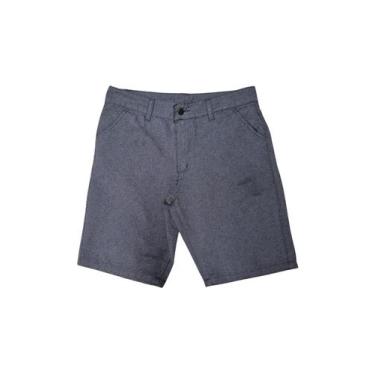Imagem de Bermuda Sarja Tradicional Com Bolso Masculina - Olv Jeans, Cinza, 46