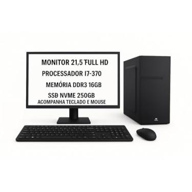 Imagem de Computador Completo Core I7 3.2 ghz 16gb SSD 250gb Monitor 21.5" W11 pacote ofice 2024