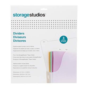 Imagem de Divisórias com abas da Storage Studios com etiquetas 3/pacote, 31 x 32 cm, transparente (CH92601)