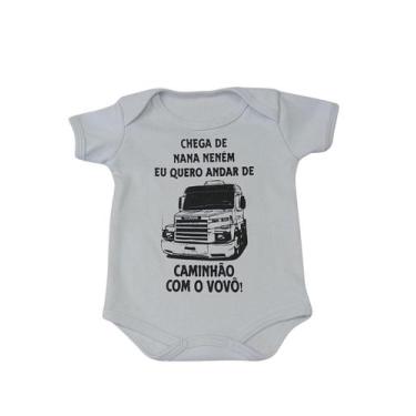 Imagem de Body Bebe Verão Temático Menino Menina Frase 100 Suedine Caminhão - Lo