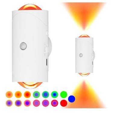 Imagem de LENGLASS Luz Noturna Com Sensor De Movimento Led, Luminária Parede Magnética Sem Fio Bateria Recarregável Branca Para Escada, Luzes Degraus, Quarto, Corredor, Pátio, Decoração Natal