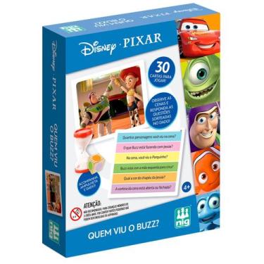 Imagem de Disney Pixar Brinquedo Educativo Com 30 Cartas E Ampulheta Jogo Procur