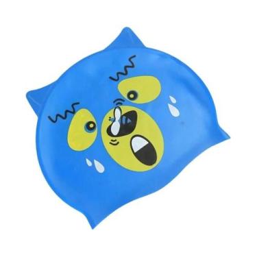 Imagem de Touca De Natação Infantil À Prova D'água, Chapéu De Silicone Com Desen