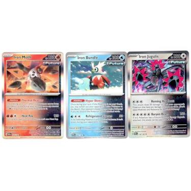 Imagem de Iron Moth - Iron Bundle - Iron Jugulis - Paradox Rift - Future Pokemon - 3 Card Lot - 028/182-158/182