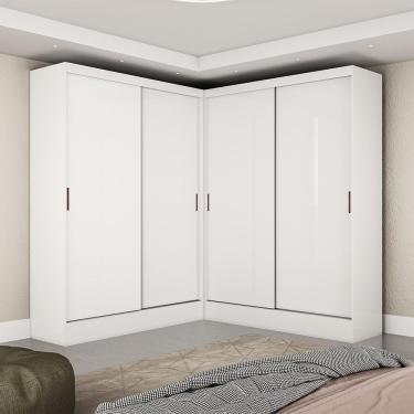Imagem de Closet Casal Duplo Belém 4 Portas 4 Gavetas Carioca Móveis Branco