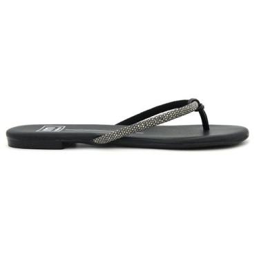 Imagem de Rasteira Feminina Moleca Original Rasteirinha Confortavel, 38, Preto
