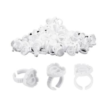 Imagem de Anéis De Cola De Plástico Descartáveis em Formato De Coração, 100 Peça