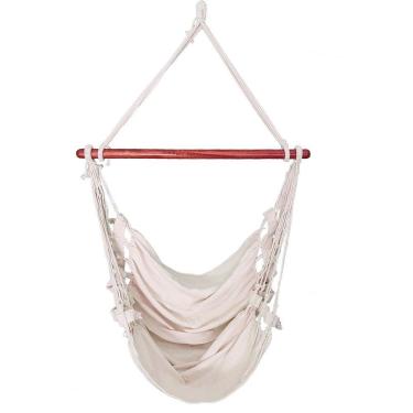 Imagem de Cadeira Rede Balanço De Teto Suspensa Várias Cores Cor:Cru