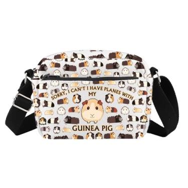 Imagem de Presente de porquinho-da-índia para amantes de porquinhos-da-índia bolsa transversal I Just Really Like Guinea Pig Cross Body Sling Bag com alça, Guineapig H-bag