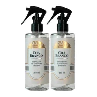 Imagem de Kit 2 Odorizante Coala Chá Branco Home 260ml Spray Aromatizador Ambiente Sala Banheiro Quarto Cozinha Estofado Cortina Carro Elimina Odores Perfumador Rápida Ação