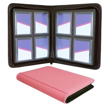Imagem de Zettokete Fichário Top Loader com 4 bolsos para 96 cartões, fichário Toploader adequado para carregador superior de 7,6 cm x 10 cm, álbum com porta-cartões colecionáveis adequado para MTG, Yugioh, TCG