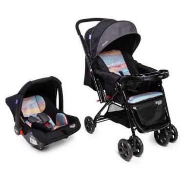 Imagem de Carrinho de Bebê Travel System Reverse Duo Cosco Kids, Preto e Colorid