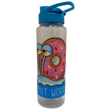 Imagem de Garrafa Garrafinha de Água Infantil Squeeze Garry Donut Worry 750ml Tr
