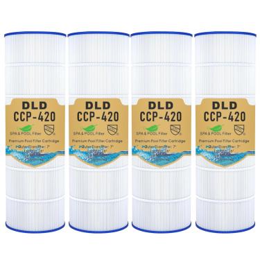 Imagem de DLD PCC105-PAK4 substitui CCP420, 178584, Ultral-A6, Unicel C-7471, 817-0106, R173576, Filbur FC-1977, 570-0425-07, Clean and Clear Plus 420, C x OD: 66 cm 43 cm. Cartucho de 4 x 105 pés quadrados