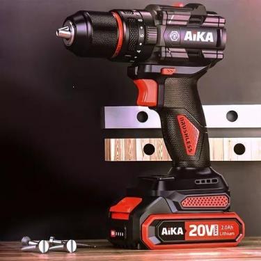 Imagem de Furadeira Parafusadeira A Bateria 20v 2.0aah Aika 2 Baterias