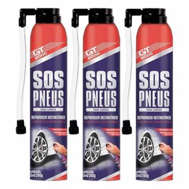 Imagem de Kit 3 Reparador de Pneus Instantâneo GT Premium 400ml GT2000