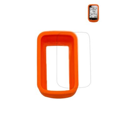 Imagem de Capa para iGPSPORT BSC100S GPS bicicleta computador sem fio, capa protetora de silicone macio WUNIAK resistente a arranhões e choque com protetor de tela para iGPSPORT BSC100S, laranja
