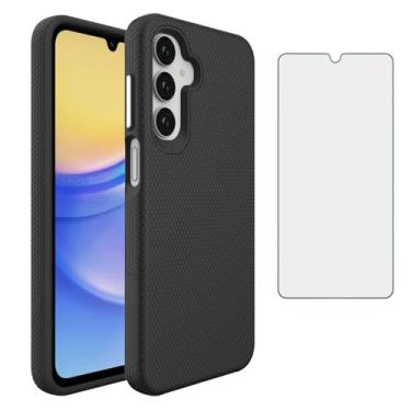 Imagem de Furill Capa de celular para Samsung Galaxy S24/S25 5G com protetor de tela de vidro temperado Slim Hybrid Heavy Duty Hard Rugged Shockproof Protective Cover S 24 24S 25 25S G5 SM-S931U Mulheres Homens